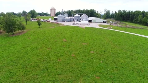 Dolly Shot of Grain Elevator - Part 2 Stock Footage 80851394