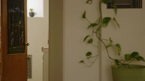 Dolly shot of interiors of a young couples home in Hollywood. Los Angeles, Stock Footage 99155309