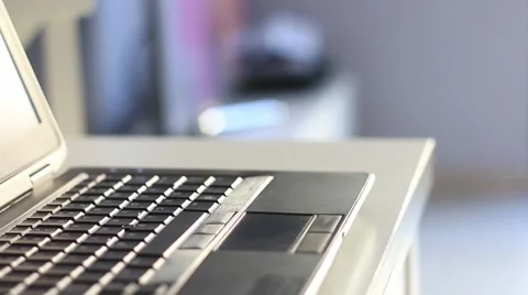 Dolly shot of laptop on the table. Stock-Footage 61898205