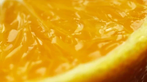 Dolly shot of orange halves, macro video Видео 81152259