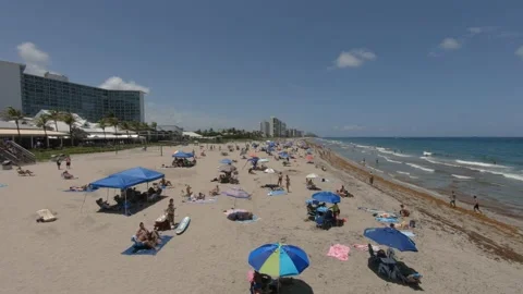 Dolly Shot Overlooking North Side Deerfield Beach Stock Footage 169751107