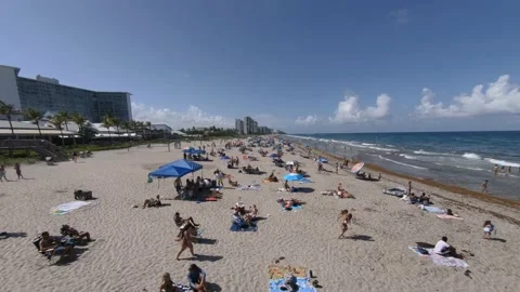 Dolly Shot Overlooking North Side Deerfield Beach Stock Footage 169751137