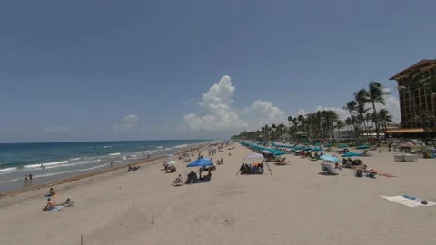 Dolly Shot Overlooking South Side Deerfield Beach Stock Footage 200888985