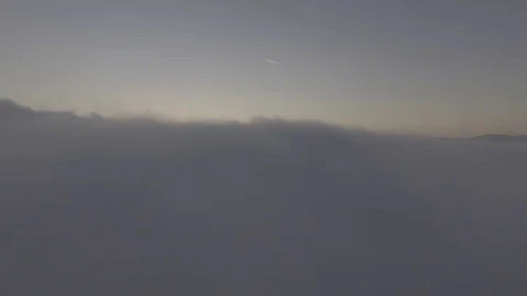 Dolly shot peaceful movement between the clouds and sky, 4K Stock Footage 72882052