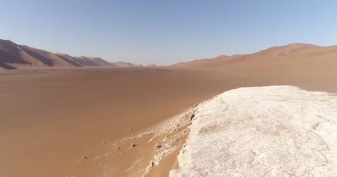 Dolly in shot from the salt in desert Stock Footage 139240480