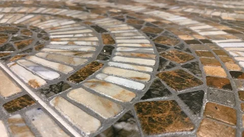 Dolly shot. Slow motion. Texture of a stone wall. Interiors stone wall design. Video stock 122454058