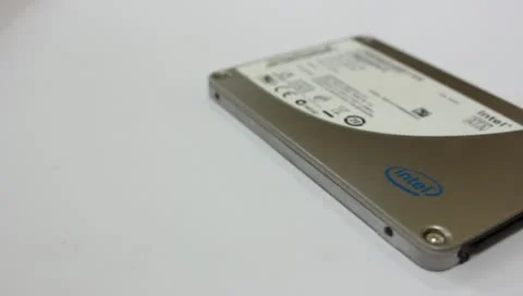 Dolly shot of SSD harddrive Stockbeeldmateriaal 11173176
