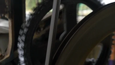 A dolly shot Transform process of rubber industry process to raw sheets Stock Footage 89995218