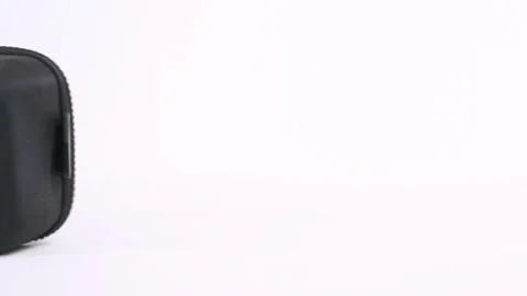 Dolly shot. Virtual reality headset on the table.  Stock Footage 89002102