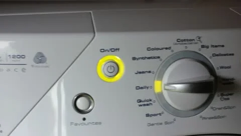 Dolly shot of washing machine buttons Stock Footage 11301087