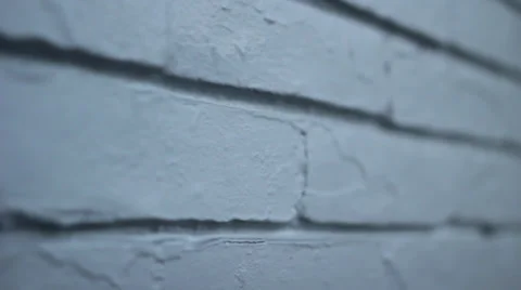 Dolly shot of white brick wall Stock Footage 38487655