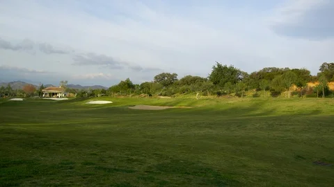 Dolly Shot, Wide Shot, Less Than 10 Seconds, Outdoors, Day, Sport, Golf Course, Stock Footage 94242209