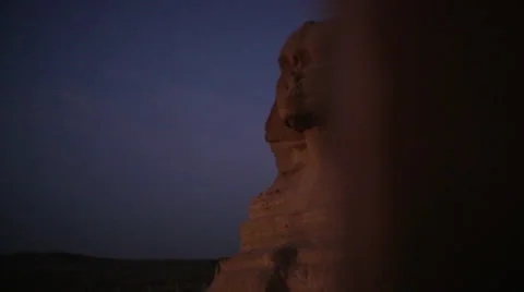 Dolly sht of sphinx at sunrise Stock Footage 26318370