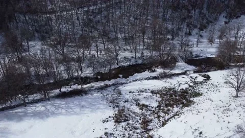 Dolly into snow mountains 2 Stock Footage 158547550