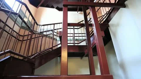 Dolly Stair Spiral case Stock Footage 20567536