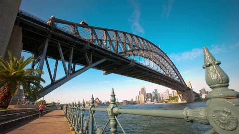 Dolly Time Lapse shot of Sydney Harbour Bridge Stock Footage 85206451