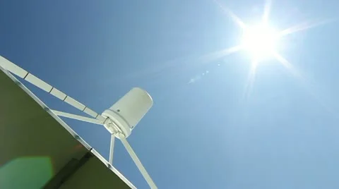 Dolly Under Satellite Dish Stock Footage 11765663