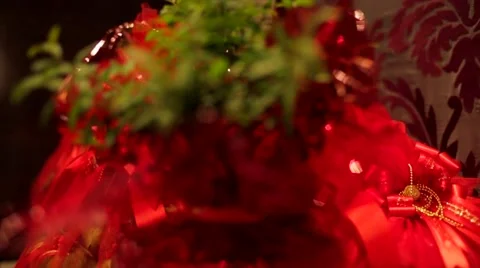 Dolly of wedding gift red concept  at wedding ceremony 動画素材 67258722