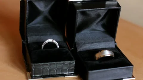 Dolly of Wedding Rings Stock Footage 12592025