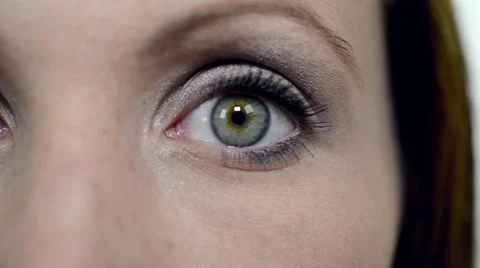 Dolly in to Woman's eye Stock Footage 11293633