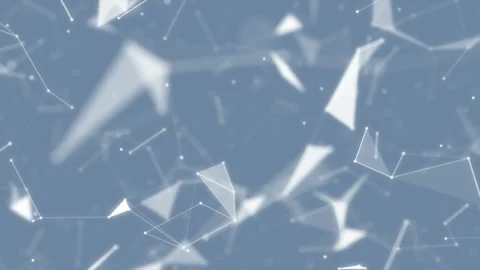 Dolly zoom effect. Depth of field. White glowing particles on a blue background. Stock Footage 96901950