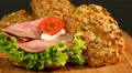 dolly zoom pumpkin seed roll bun with roast beef 4k or 4k+ Resolution