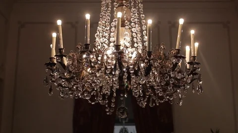 Dollying Close up of candelabra Video stock 77045624