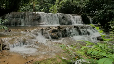 Dollyshot small waterfall Stock Footage 154927355