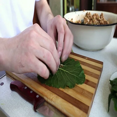Dolma cooking at home Stock Footage 69310316