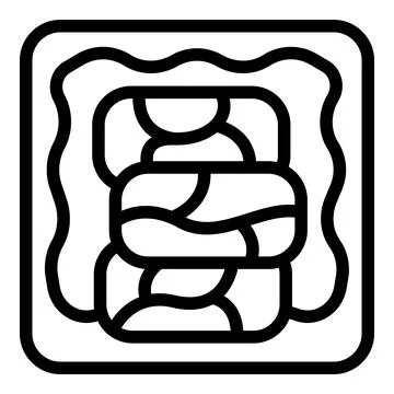 Dolma dish icon outline vector. Stuffed beef dolmades Stock Illustration