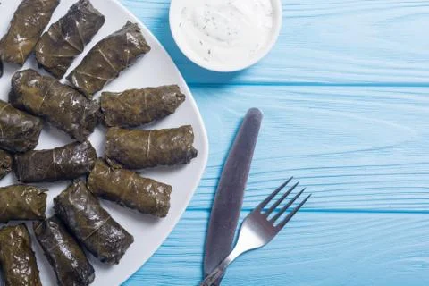 Dolma from grape of vines Stock Photos