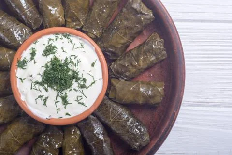 Dolma from grape of vines Stock Photos
