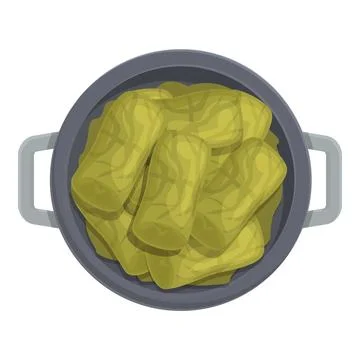 Dolma lunch icon cartoon vector. Food cuisine Stock Illustration