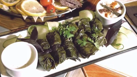 Dolma, a meat dish. Stock Footage 122398913