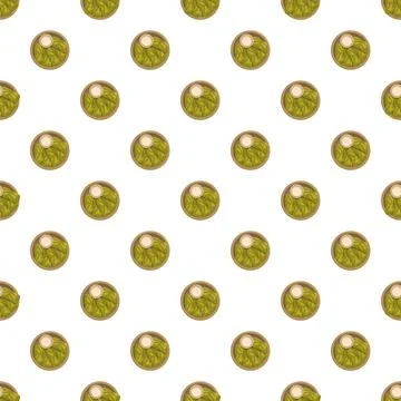 Dolma pattern creating seamless texture on white Stock Illustration