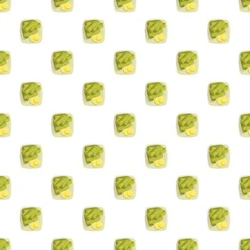 Dolma stuffed grape leaves and lemon pattern Stock Illustration