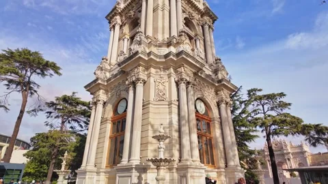 Dolmabahce Clock Tower, istanbul, tirkey Stock Footage 313410883