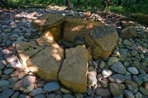 Dolmen from above Foto stock