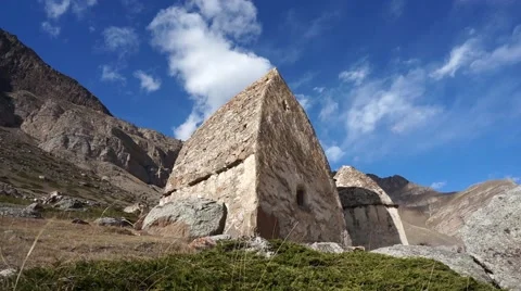 Dolmen on the background of blue sky Video stock 59571585