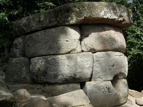 A dolmen in the mountains Stock Photos