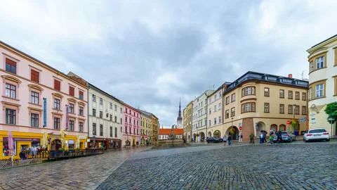 Doln (lower) Square, in Olomouc Stock Photos