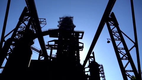 Dolni Vitkovice industrial complex in Ostrava, Moravia, Czech Republic Video stock 336258709