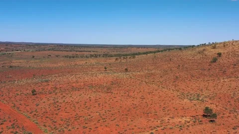 Dolo hill range in outback of Australia along Barrier highway aerial 4k flying. Stock Footage 169888683