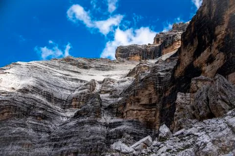 Dolomite amphitheater one Stock Photos