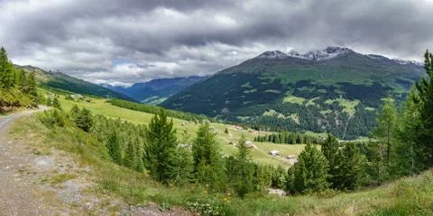 Dolomite mountains panoramic view Stock-Fotos