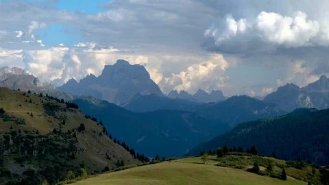 Dolomite mountains time lapse Stock Footage 95833246