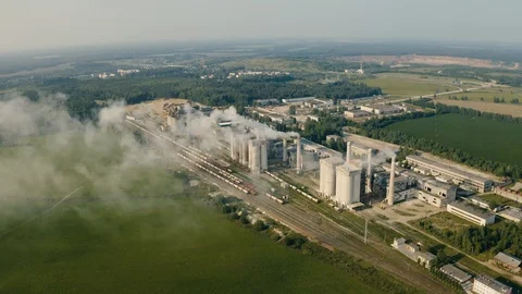 Dolomite Processing Plant Pollute the Atmosphere. Emission to atmosphere from Video stock 115077265
