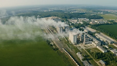 Dolomite Processing Plant Pollute the Atmosphere. Emission to atmosphere from Vidéo 115077406