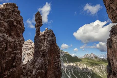 Dolomites cliffs Stock Photos