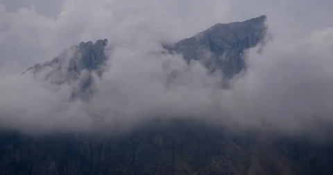 Dolomites in the clouds Video stock 115125696